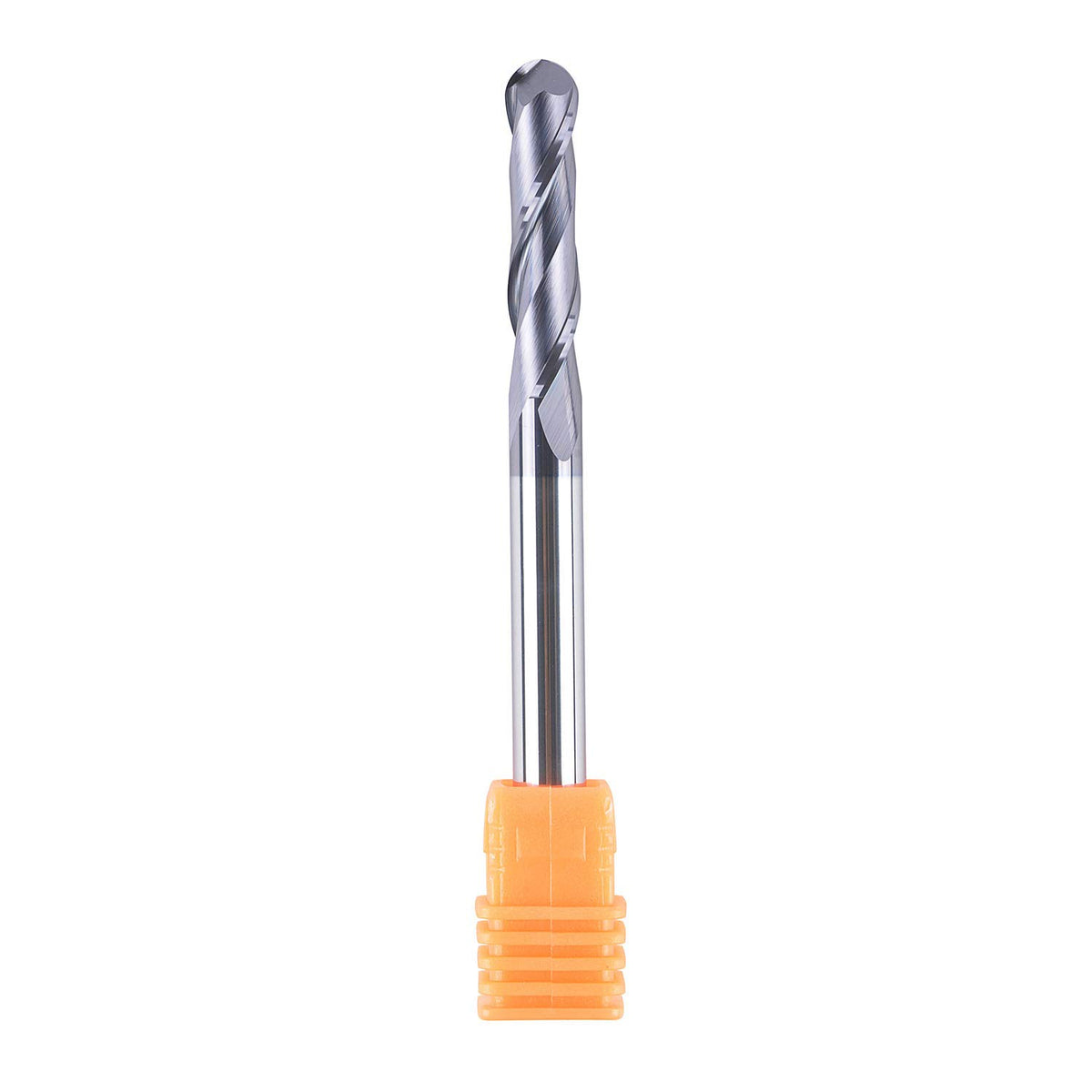 SpeTool 14411 Ball Nose Carbide End Mill CNC Cutter Router Bits Double Flutes Spiral Milling Tool 1/4 inch Shank with 3 inch Over Length