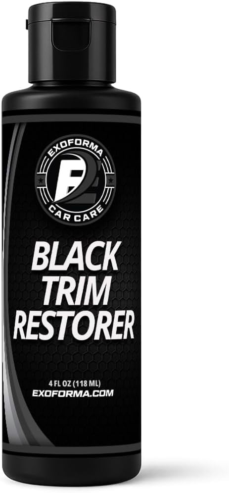 Black Trim Restorer - Lasts 6+ Months, Dye Infused Waterproof Plastic Restorer for Cars - Perfect for Faded Bumpers