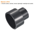 PATIKIL UPVC Reducer Pipe Fitting 3" x 2" Socket Schedule 80, Straight Coupling Adapter Connector, Gray