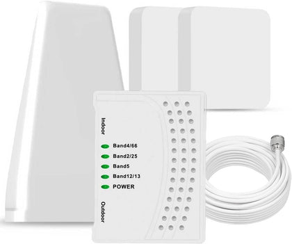 Cell Phone Booster for Home & Muti-Room, Up to 7000Sq. Ft,Cell Booster for Rural Area with 2 Indoor Antennas,Boosts