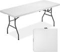 6FT Folding Table | White | Portable Plastic Table