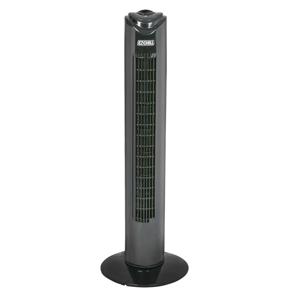 32" 3-Speed Oscillating Portable Tower Fan, 90 Degree Oscillation, Portable Built-in Carry Handle, Quiet Operation