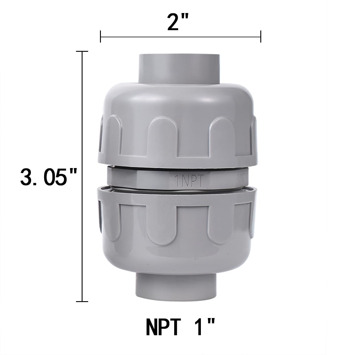 (2 Pcs) NPT 1 Double Conduit Liquid-Tight Connector Straight