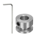 HARFINGTON Single Groove Pulley 8mm Fixed Bore 16mm Outer Diameter Aluminum Alloy with Hex Wrench for Drilling Machine 4mm PU Round Belt