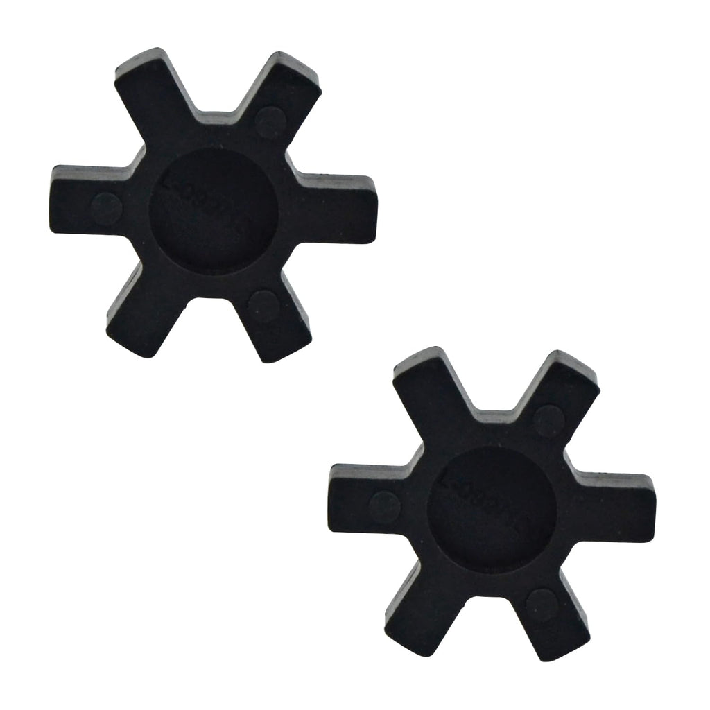 2-Pack L100 NBR Rubber Spider Insert - Solid Center Inserts for L-Jaw Coupler Set, Black (2, L100)