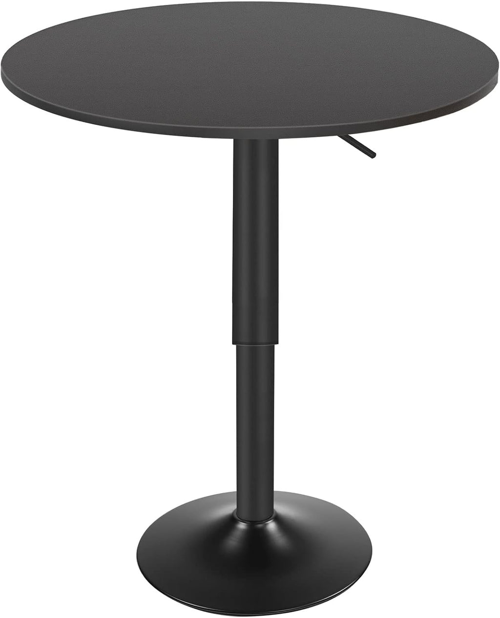 Bar Table, Height-Adjustable Round Pub Table 27-35.4 Inches, Cocktail Table with Sturdy Base, Modern Style, Easy to