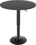 Bar Table, Height-Adjustable Round Pub Table 27-35.4 Inches, Cocktail Table with Sturdy Base, Modern Style, Easy to
