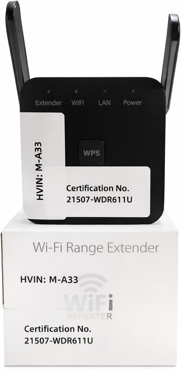 2025 WiFi Extender Booster – Covers 10,000 Sq.ft & 60 Devices, High-Speed Internet Repeater with Ethernet Port, Easy