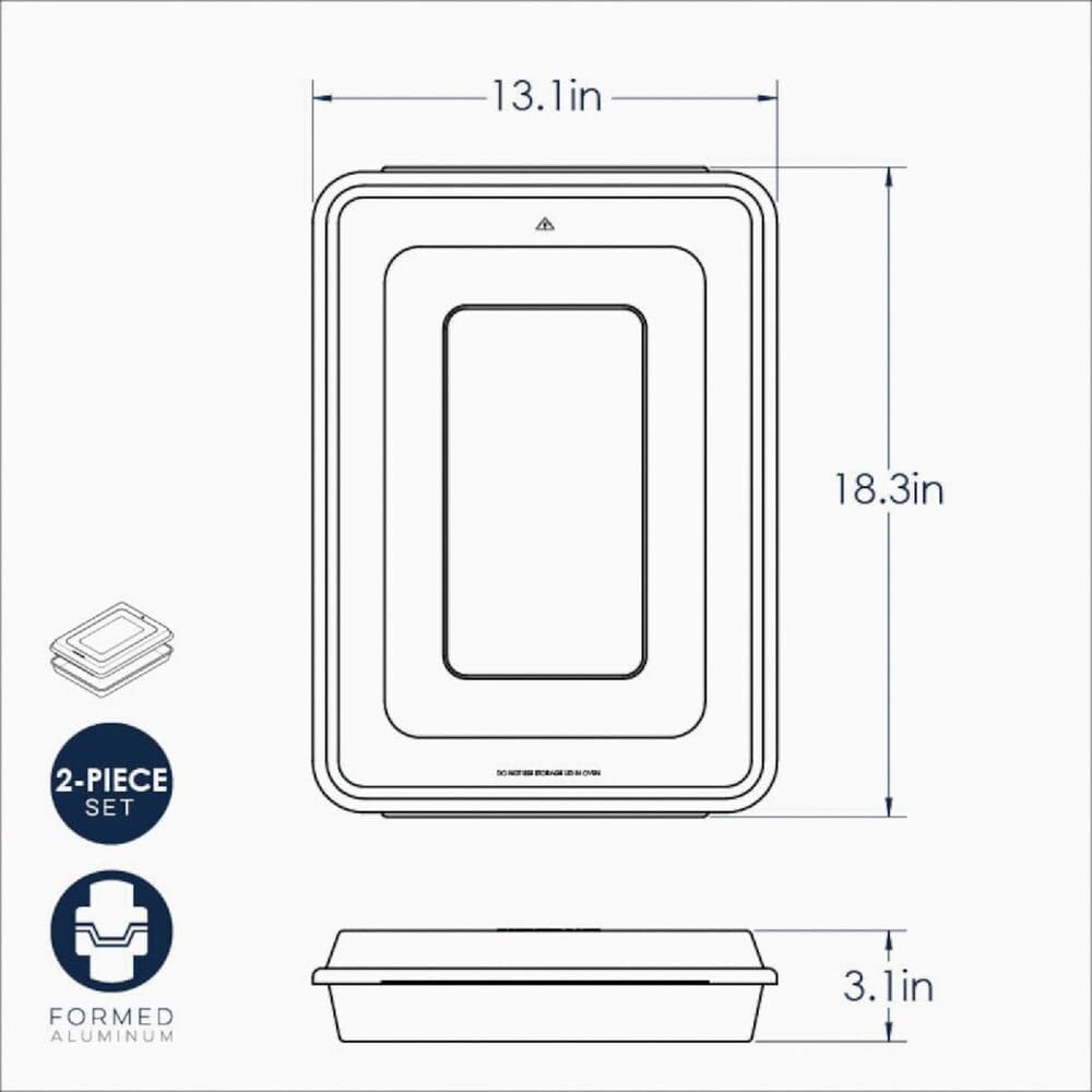Natural High Sided Sheet Cake Pan, Silver