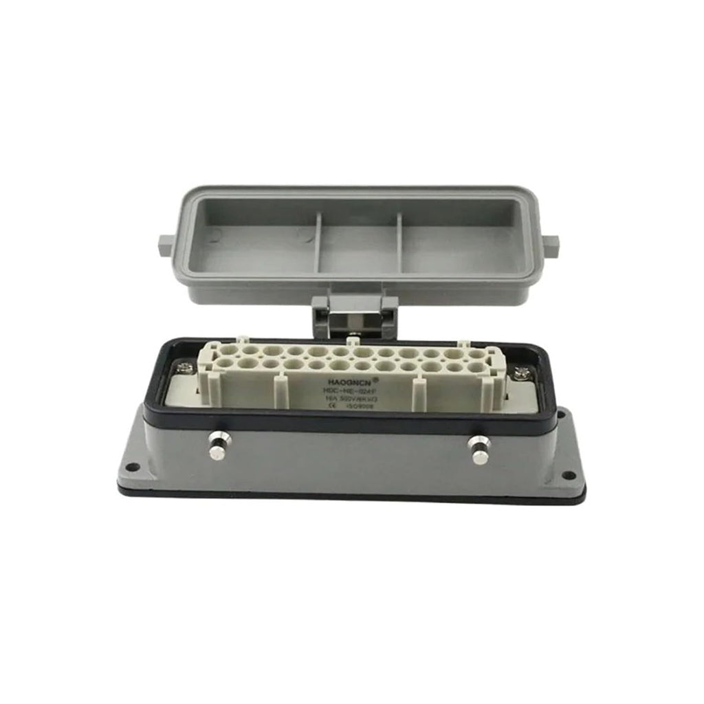 Heavy Duty Rectangular Connector Kit with Cover for Industrial Power