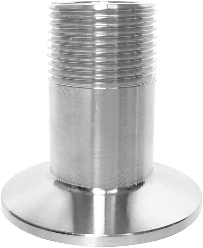 Sanitary Pipe Fitting 1" NPT Male Thread x 1.5" Tri Clamp 2Pcs