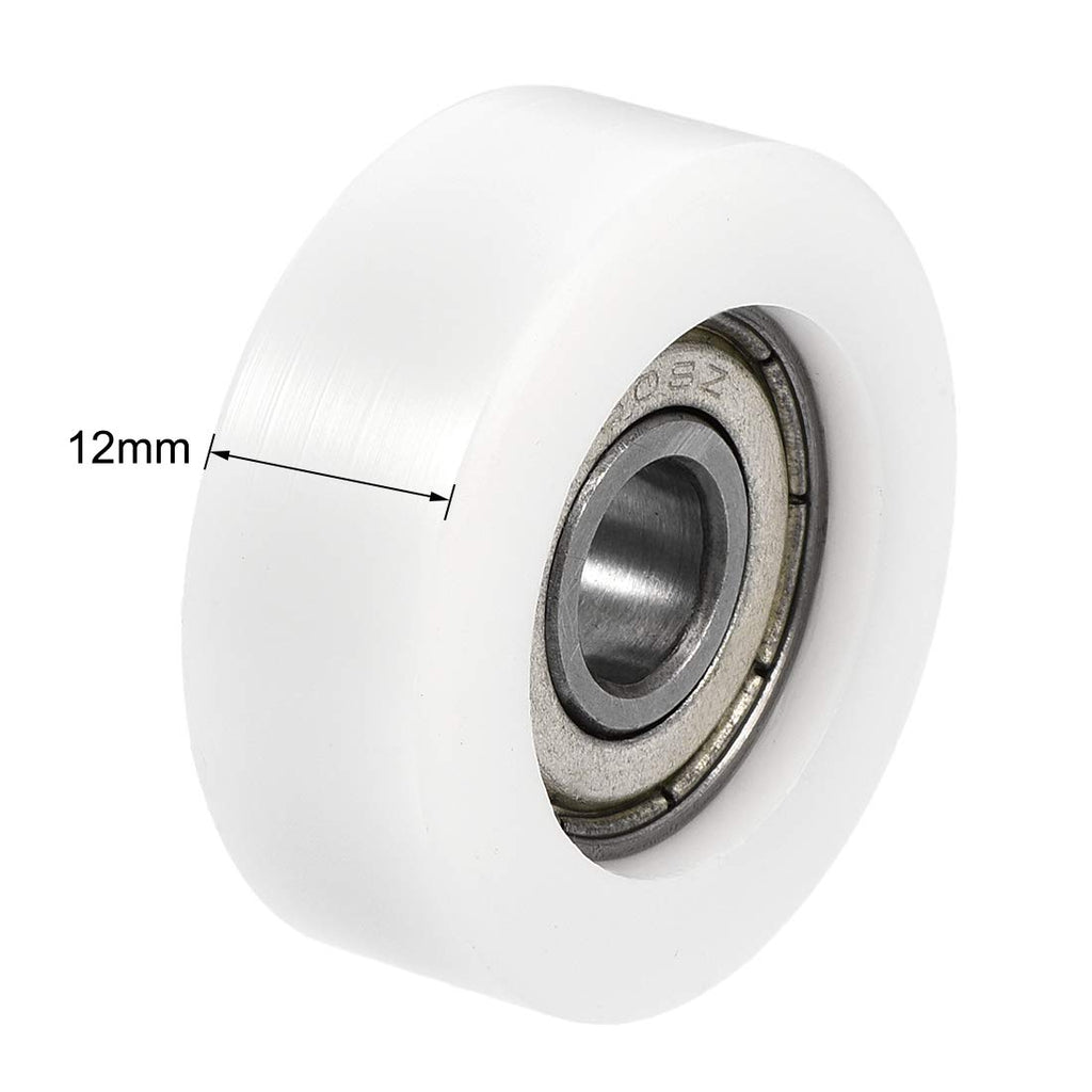uxcell 4pcs 608ZZ Ball Bearing Guide Pulley Roller Round Wheel 8x32x12mm