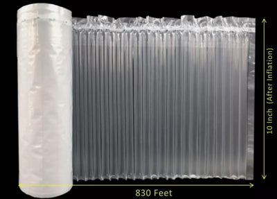 Inflatable Air Pillow Column Wrap for Heavy Duty Packing and Shipping 12" x 830' (Before Inflation)
