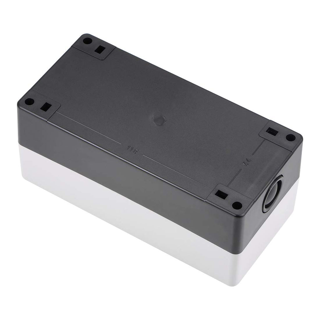 uxcell Push Button Switch Control Station Box 22mm 3 Holes Black and Light Gray