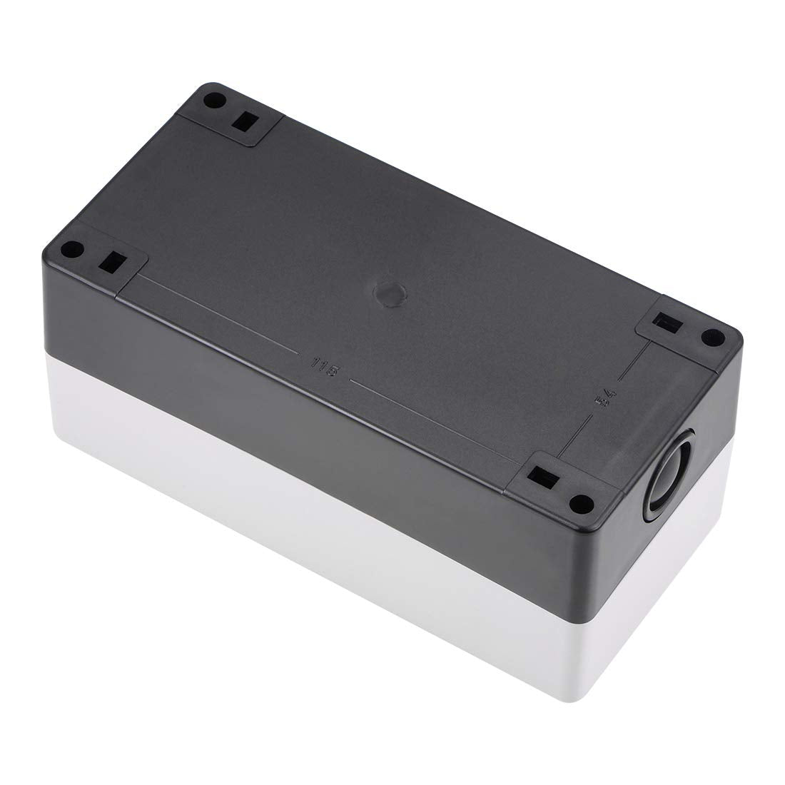 uxcell Push Button Switch Control Station Box 22mm 3 Holes Black and Light Gray
