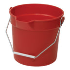 10 qt Red Heavy-Duty Plastic Bucket/Utility Pail with Pour Spout