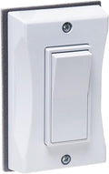 1-Gang White Decorator Switch Weatherproof Light Switch Cover 5123-1, Outdoor Rocker Switch Cover, Scratch-Resistant