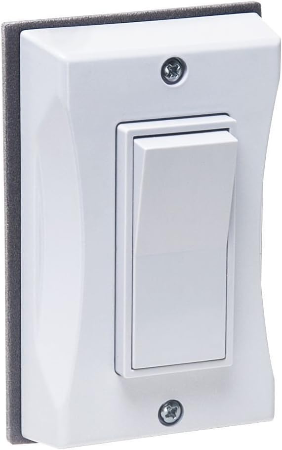 1-Gang White Decorator Switch Weatherproof Light Switch Cover 5123-1, Outdoor Rocker Switch Cover, Scratch-Resistant