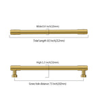 Vibrant Brushed Moderne Brass Cabinet Pulls,7.5 Inch,10 Pack
