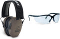 Razor Slim Passive Earmuff - Ultra Low-Profile Earcups - Flat Dark Earth & Sport High-Grade Polycarbonate Lenses Half