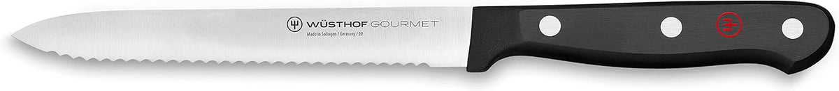 Gourmet 5" Serrated Utility Knife, Silver