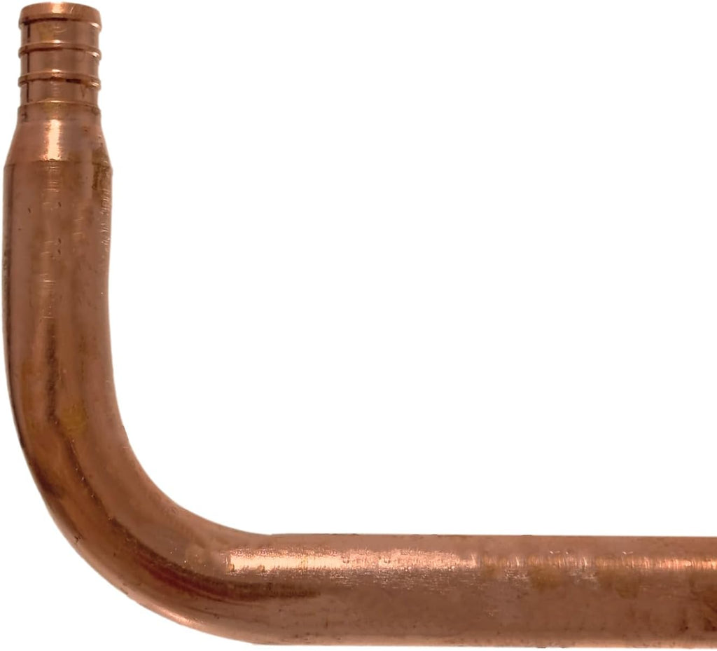 10 Pack 1/2'' Pex Stub Out Elbow 3-1/2'' x 6'', Brass, Copper, 0.5 Inch