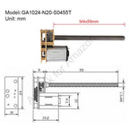 2Pcs DC 12V 30RPM, 6V 15RPM, 3V 7.5RPM, M4 x 55mm Shaft N20 Flip Motor with Lead Screw, Thread Gear for Precise Applications (12-30)
