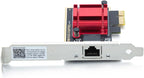 10Gtek 2.5G NIC PCIe Network Adapter 2500/1000/100Mbps PCIe Gigabit Ethernet Card, Single RJ-45 Port, with Realtek RTL8125 Controller, Support Windows Server/Ubuntu/Centos/Debian