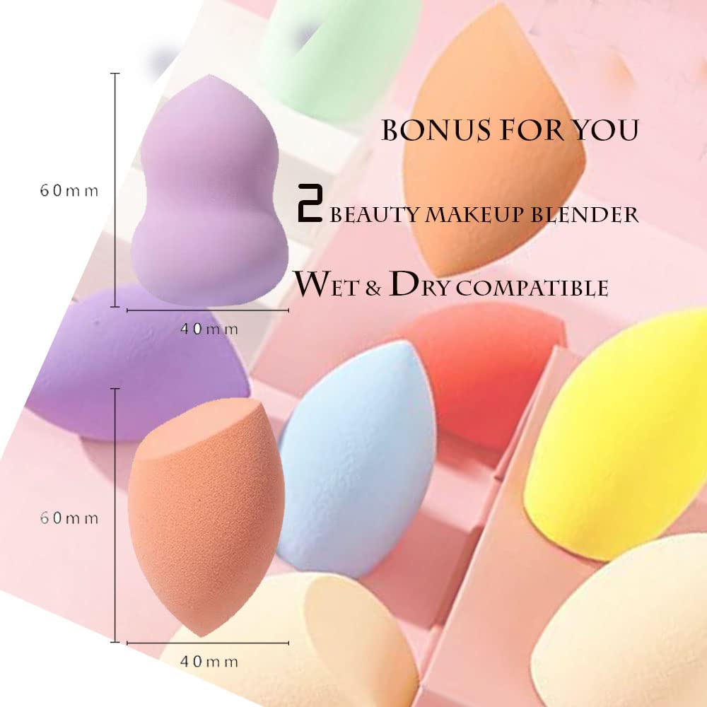 Complete Make Up Brush Sets for Women, NEVSETPO 28PCS Synthetic Makeup Kits Include 24 Makeup Brushes,2 Beauty
