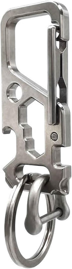 Titanium Carabiner Clip for Keys,Multifunctional EDC Keychain with Keyring,Backpack Accessory