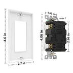 POWAWINI 2 Pack GFCI Outlet 20 Amp, Tamper Resistant, Weather Resistant