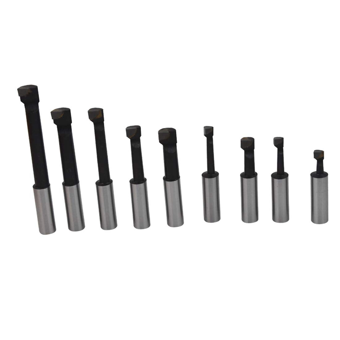 1/2 Boring Bar Set C6 9 Pcs Carbide Tipped Bars 3/4 Shank Lathe Tool