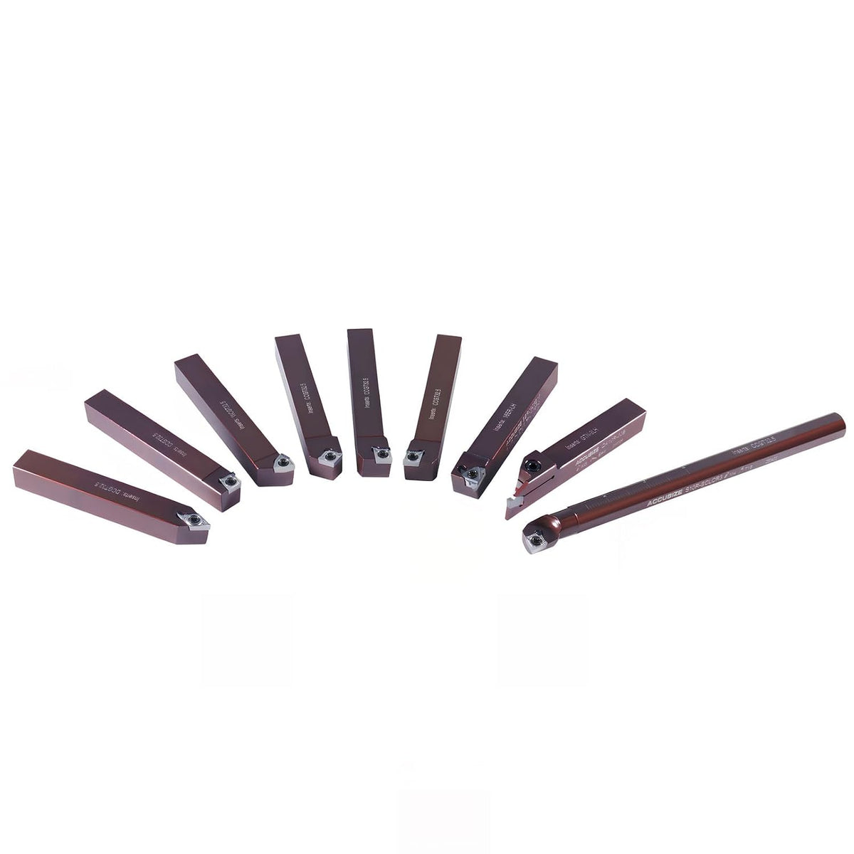 Accusize 5/8 in Shank Indexable Carbide Turning Tool Set, 3988-0058