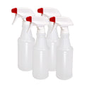 Plastic Spray Bottles USA Made 4 Pack 16 oz Leak Proof Empty Refillable Mist/Stream for Cleaning Solutions, Plants