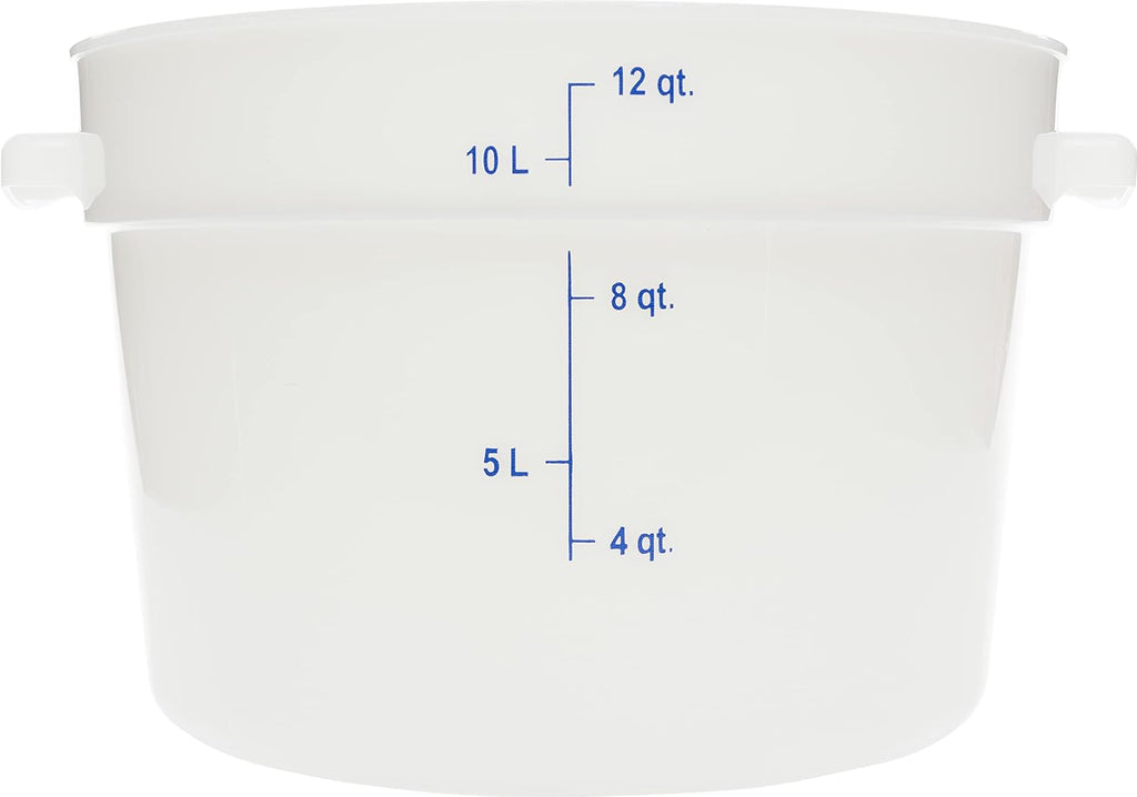 Storplus Round Food Storage Container with Stackable Design for Catering, Buffets, Restaurants, Polyethylene (Pe), 12