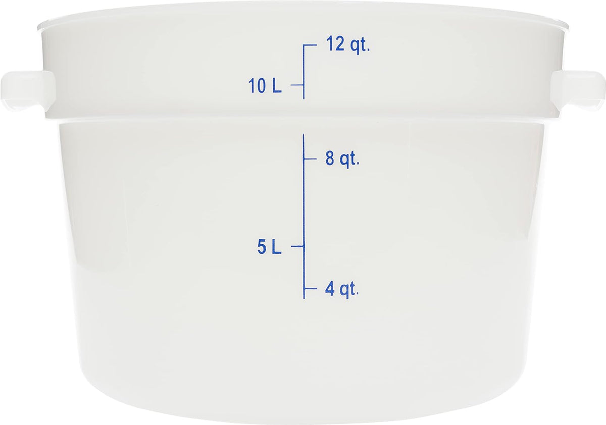 Storplus Round Food Storage Container with Stackable Design for Catering, Buffets, Restaurants, Polyethylene (Pe), 12
