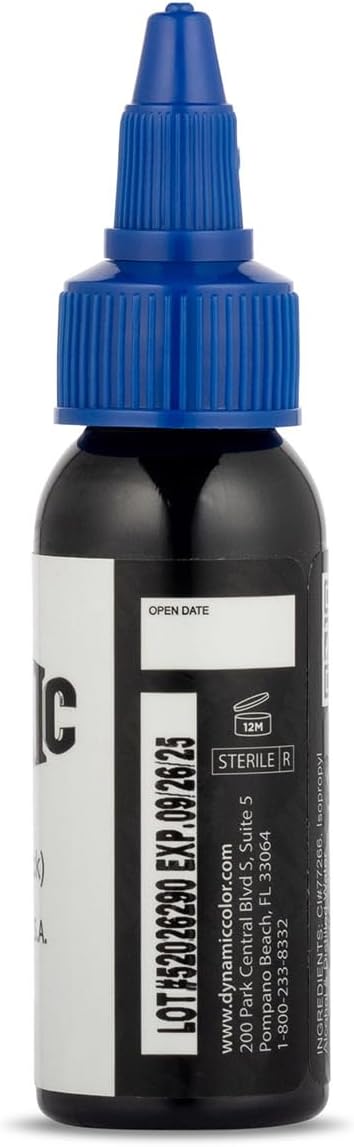 Dynamic Color Triple Black Tattoo Ink, Made in USA Since 1990, 1 oz