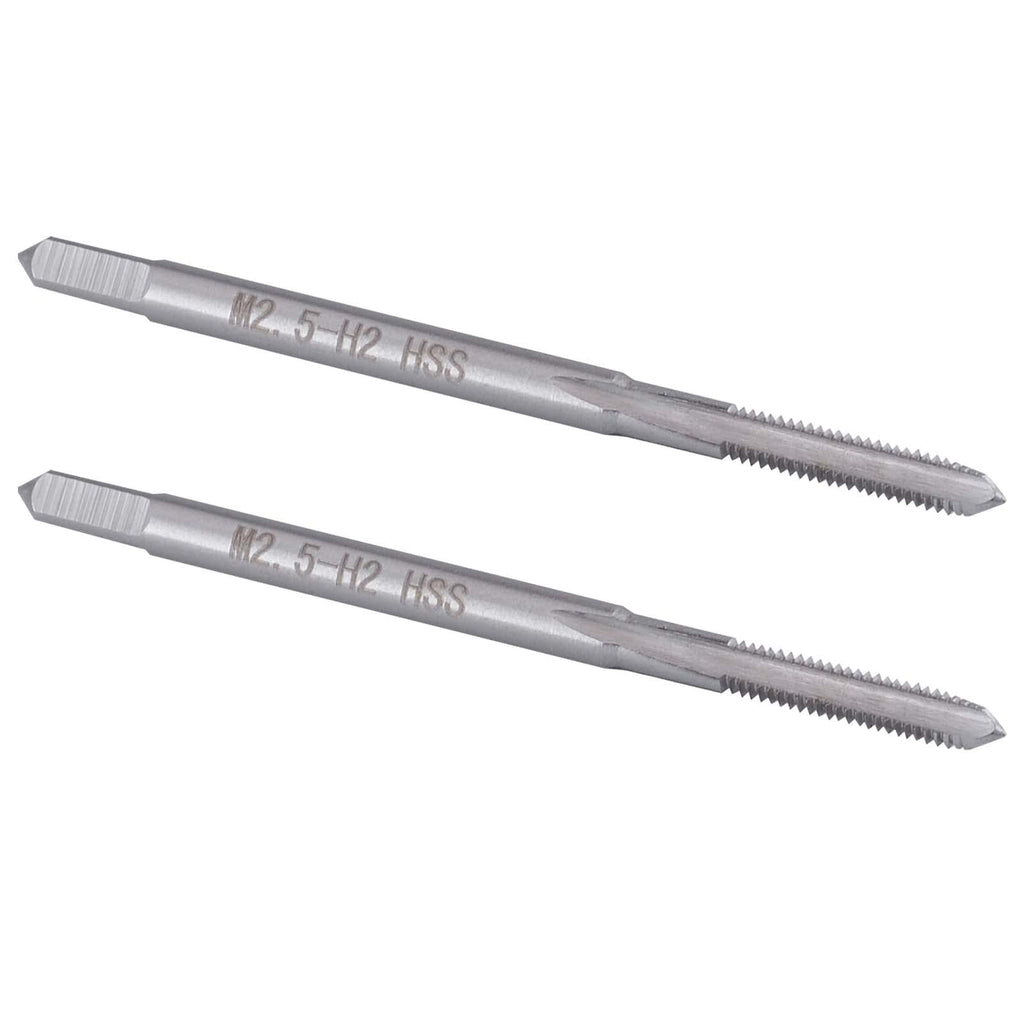 Burkit 2pcs M2.5 X 0.45 Thread Tap Right Hand