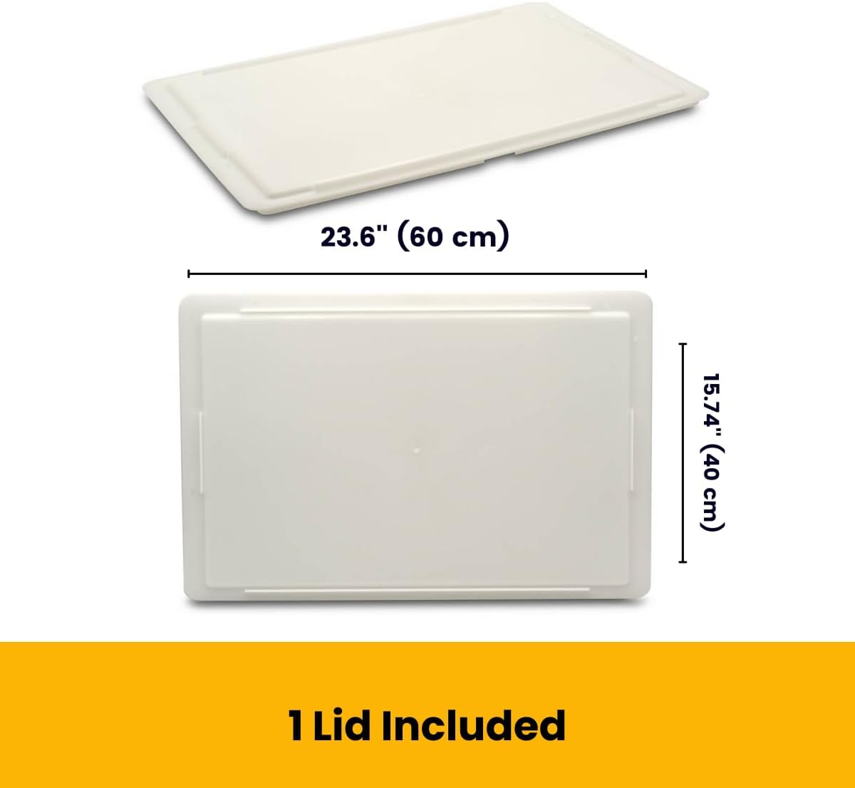 Commercial Dough Proofing Box Tray with Lid, White, 5 Pack