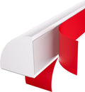 1/2 in x 6.5 ft Peel and Stick Quarter Round Molding, White