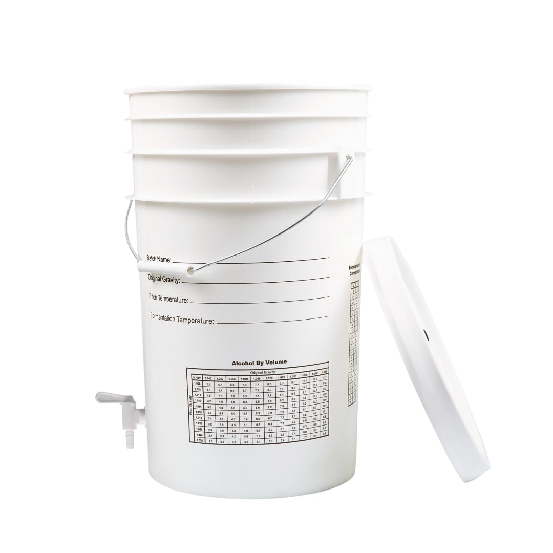 FastTrack Fermentation Bucket with Spigot | Home Brewing Wine Fermenter with Spigot | 100% Food Grade-BPA Free