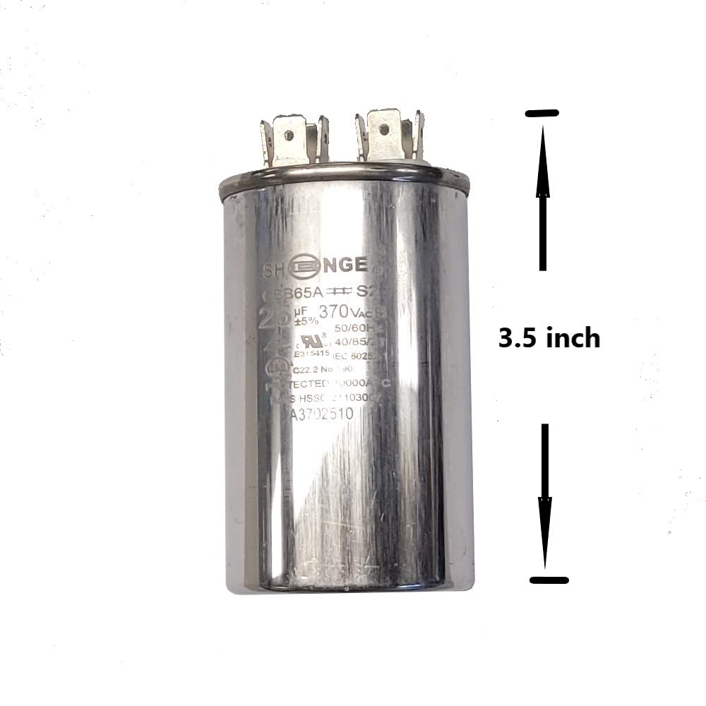 QX6525-SHENGE Capacitor Motor Run Round 25 uF MFD 370V