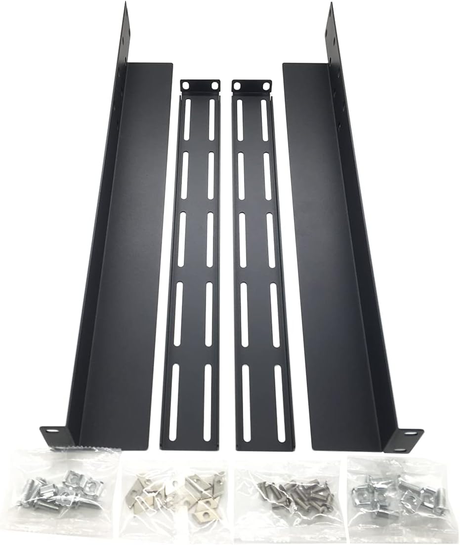 1U Universal 4-Post Rack Mount Server Shelf Rails 16-33" D