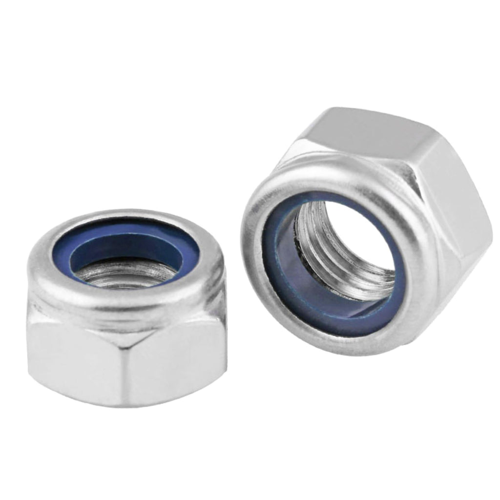 M3 x 0.5mm Lock Nuts,304 Stainless M3 Nylon Insert Locknuts for Bolts, M3 Nylock Nuts 200pcs