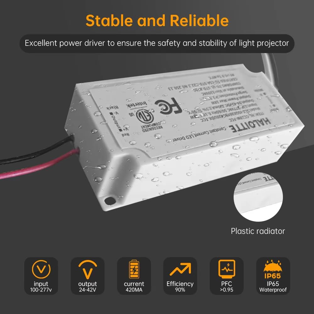 18W Constant Current LED Driver, ETL FCC Listed, 1PK