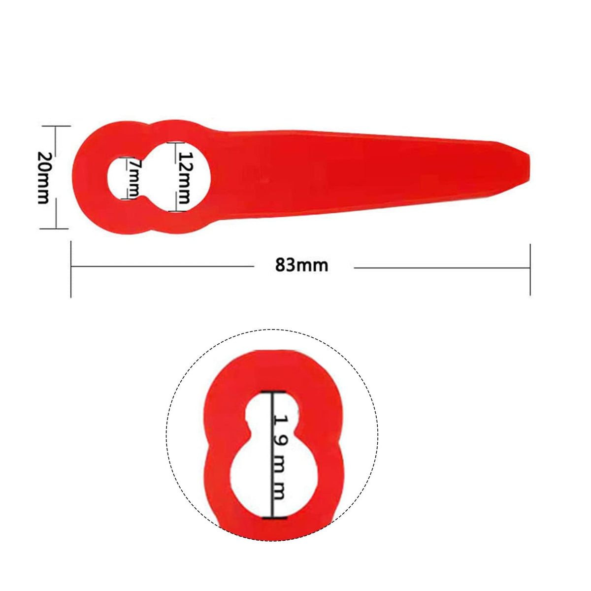 Pymga 24Pcs Plastic Cutter Blades for Stihl PolyCut 2-2 FSA 45 4008 007 1000