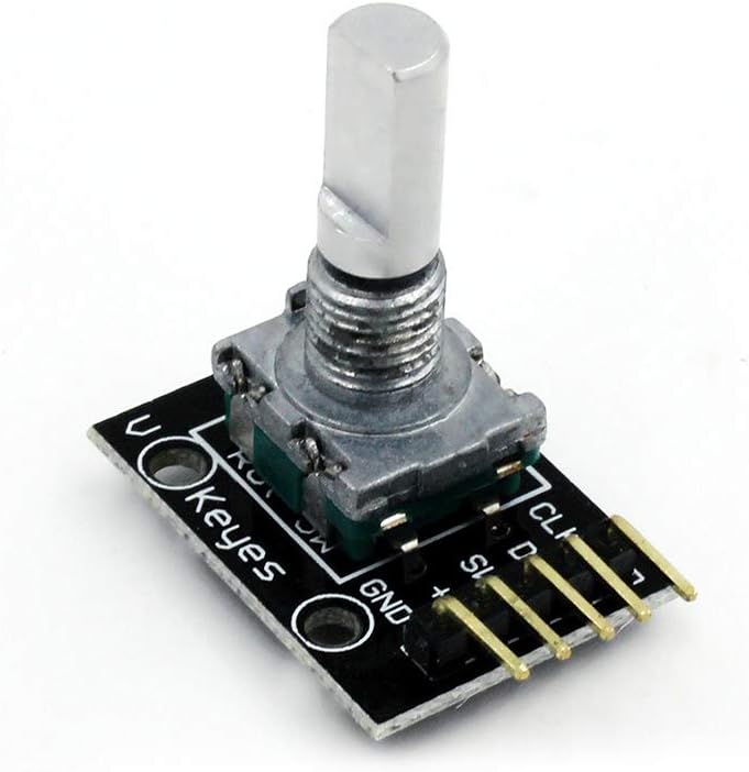 DEVMO 2PCS KY-040 Rotary Encoder Module Brick Sensor Development Board Compatible with Ar-duino Raspberry Pi SMT32 Development Board