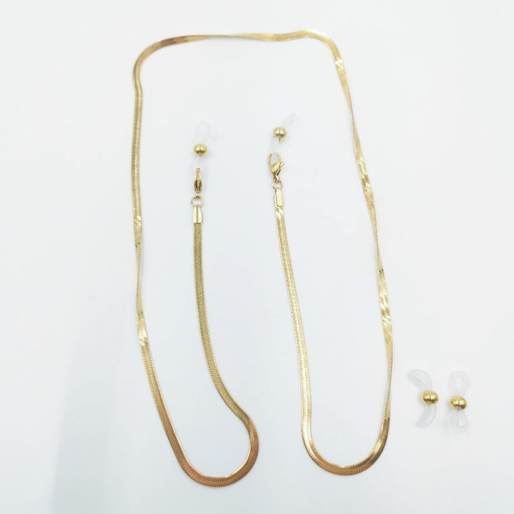 Luxury 18K Gold Eyeglass Chain – Stainless Steel Glasses Holder with Secure Anti-Slip Design, Lightweight &