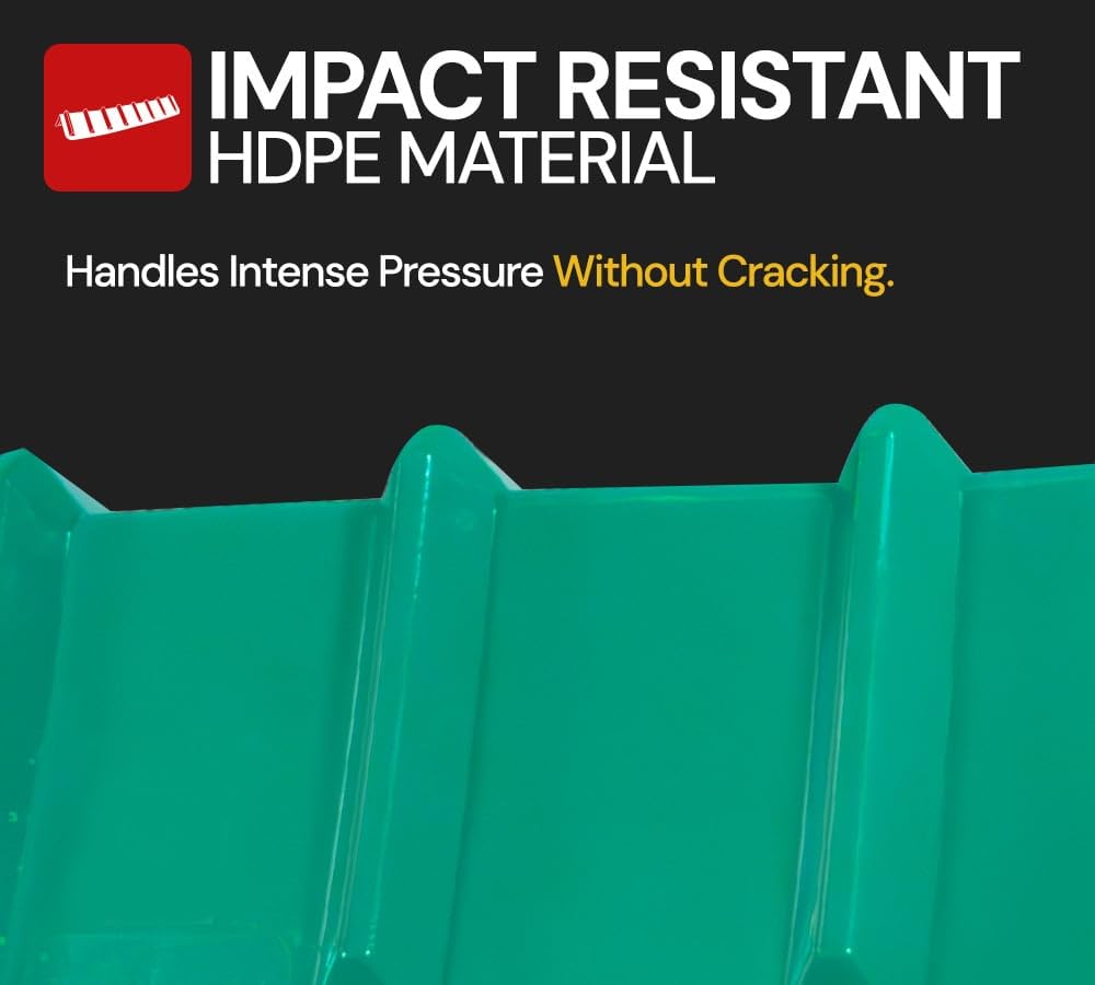 8"x8"x48" Green Flatbed Corner Protector - V Shaped Edge Guard for Tie-Down Winch & Ratchet Straps - Plastic Corner