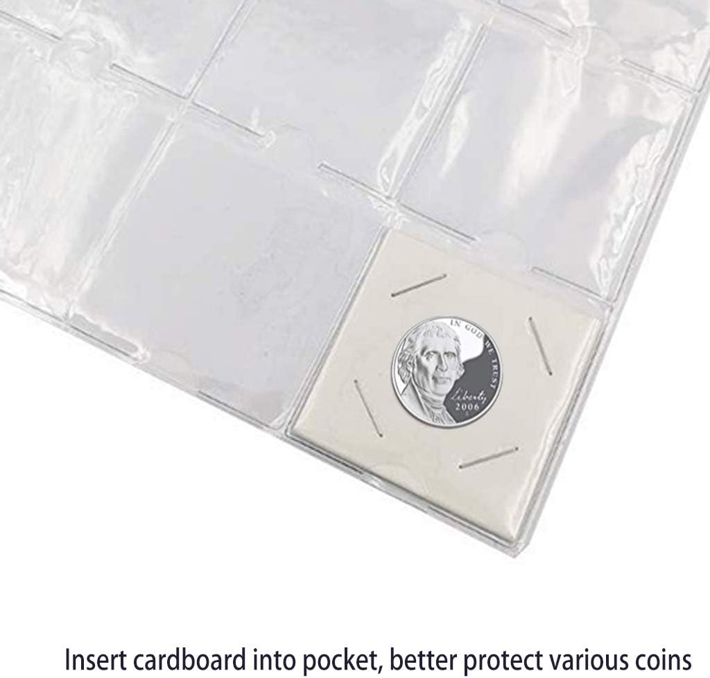 50 PCS Coin Flips 2x2 inch Cardboard Holders for Dollar | Uncle Paul Coin Holders 27.5mm/1.08inch Collection Supplies